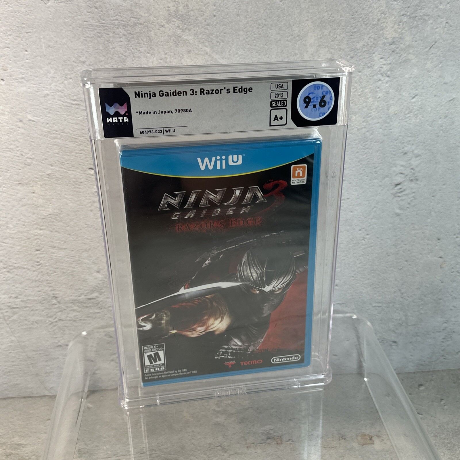 Ninja Gaiden 3: Razor’s Edge (Nintendo Wii U) Graded WATA (not CGC) 9.6 A+