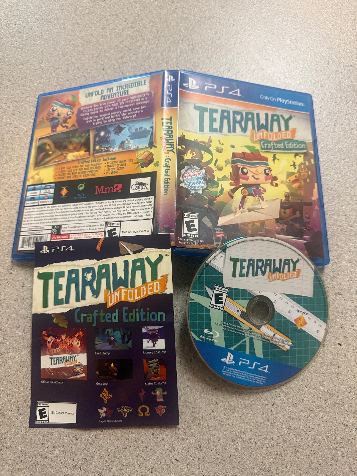 Tearaway Unfolded: Crafted Edition (Sony PlayStation 4) PS4 – Complete Tested