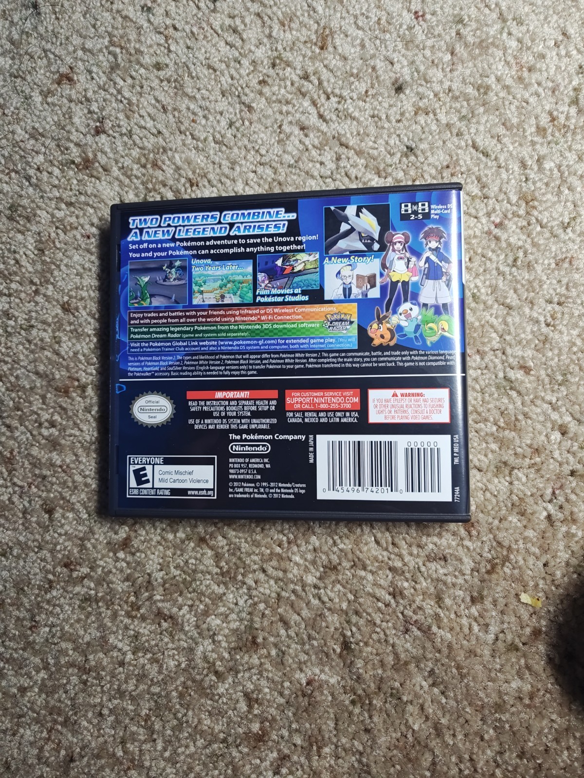 Pokemon Black Version 2 (Nintendo DS, 2012) Complete