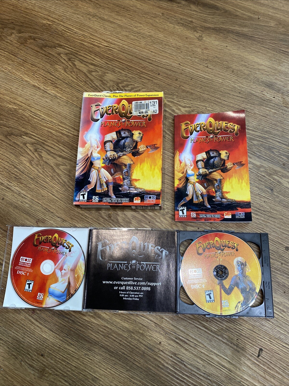 EverQuest: Planes of Power – PC CD-ROM Box & Game Disc 1 & 2 And Manual