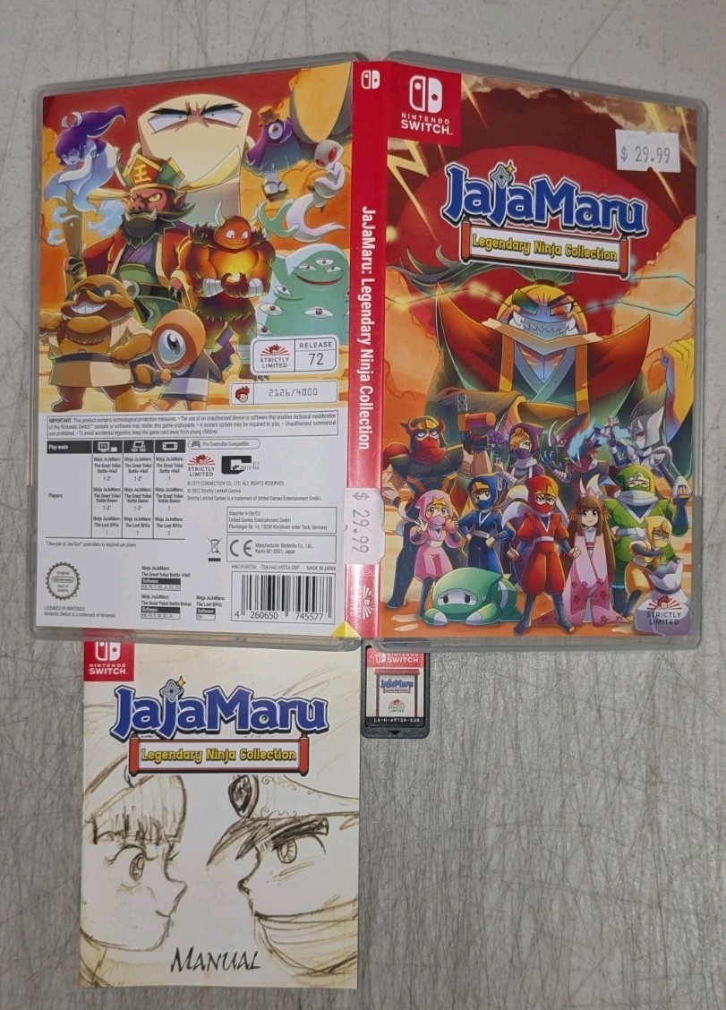 Jaja Maru: Legendary Ninja Collection (Nintendo Switch) Complete w/ Manual