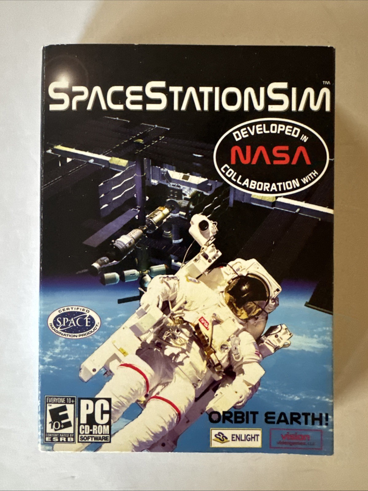 SPACE STATION SIM Nasa Simulation Rare Vintage PC Game US Version Complete Works