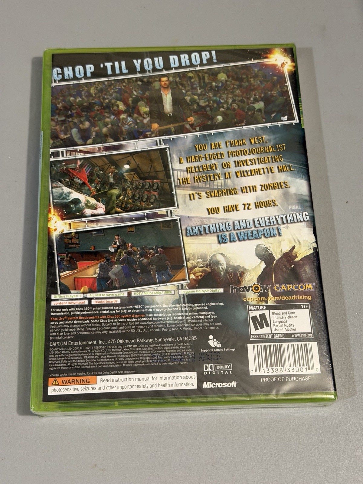 Dead Rising Microsoft Xbox 360 (WHITE LABEL) SEALED New 1st Print Rare