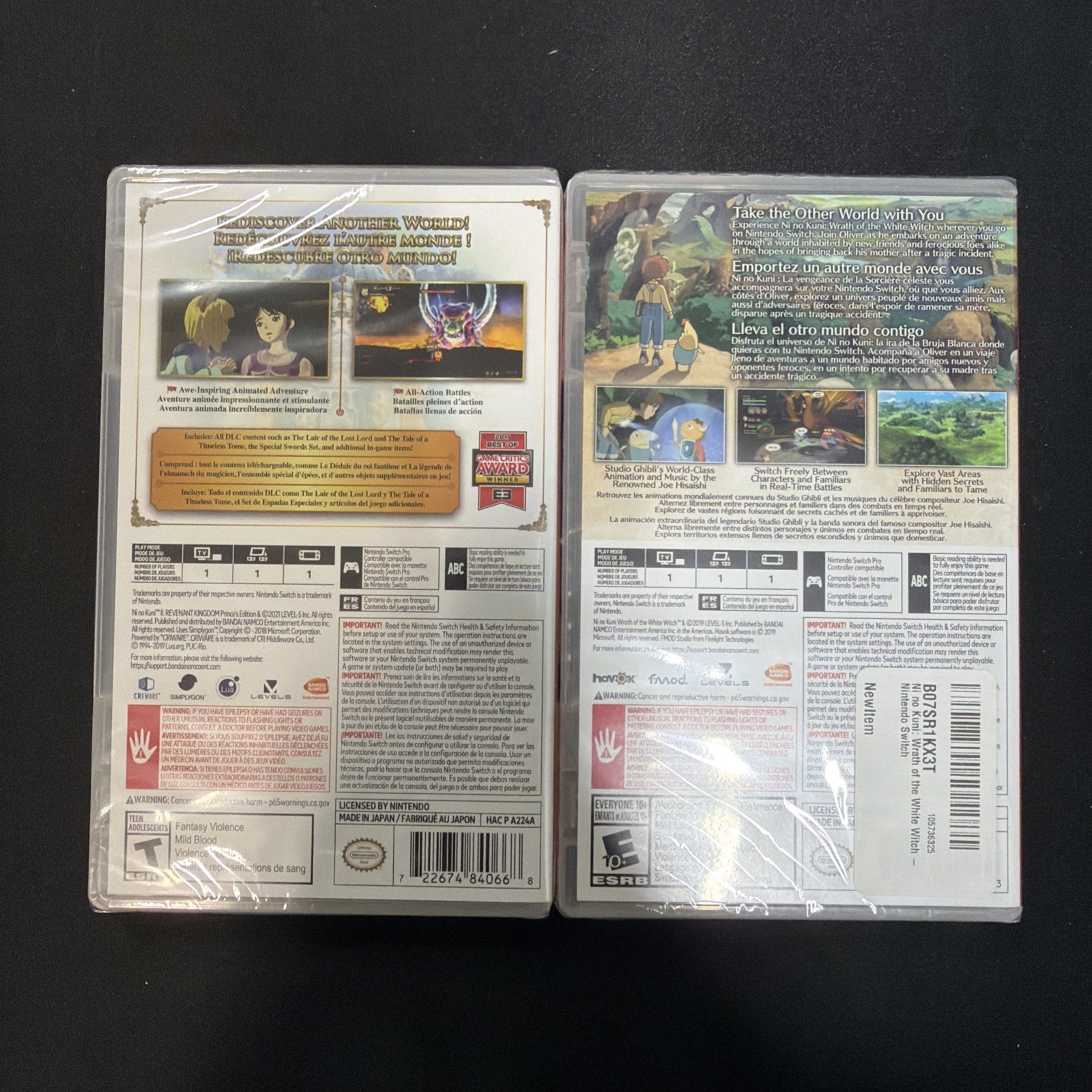 Nintendo Switch Game Bundle Ni No Kuni 1 and 2 Brand New Sealed