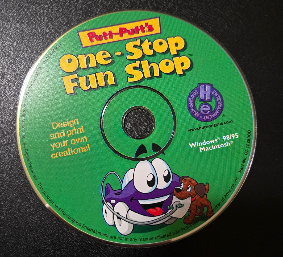 Putt-Putt’s One Stop Fun Shop – PC MAC CD-ROM – CIB