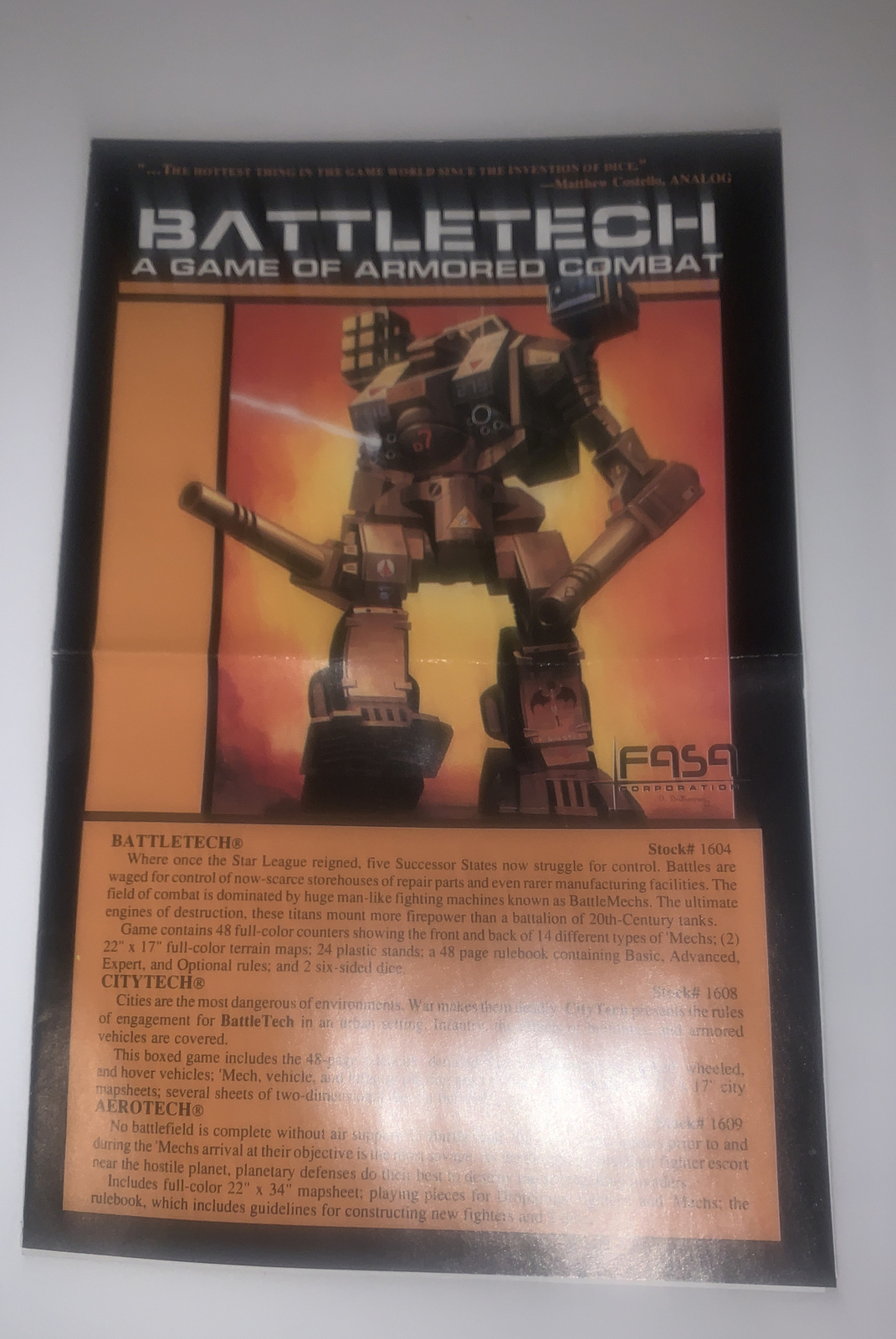 BATTLETECH CRESCENT HAWKS INCEPTION INFOCOM Commodore 64 128 Disk Preowned