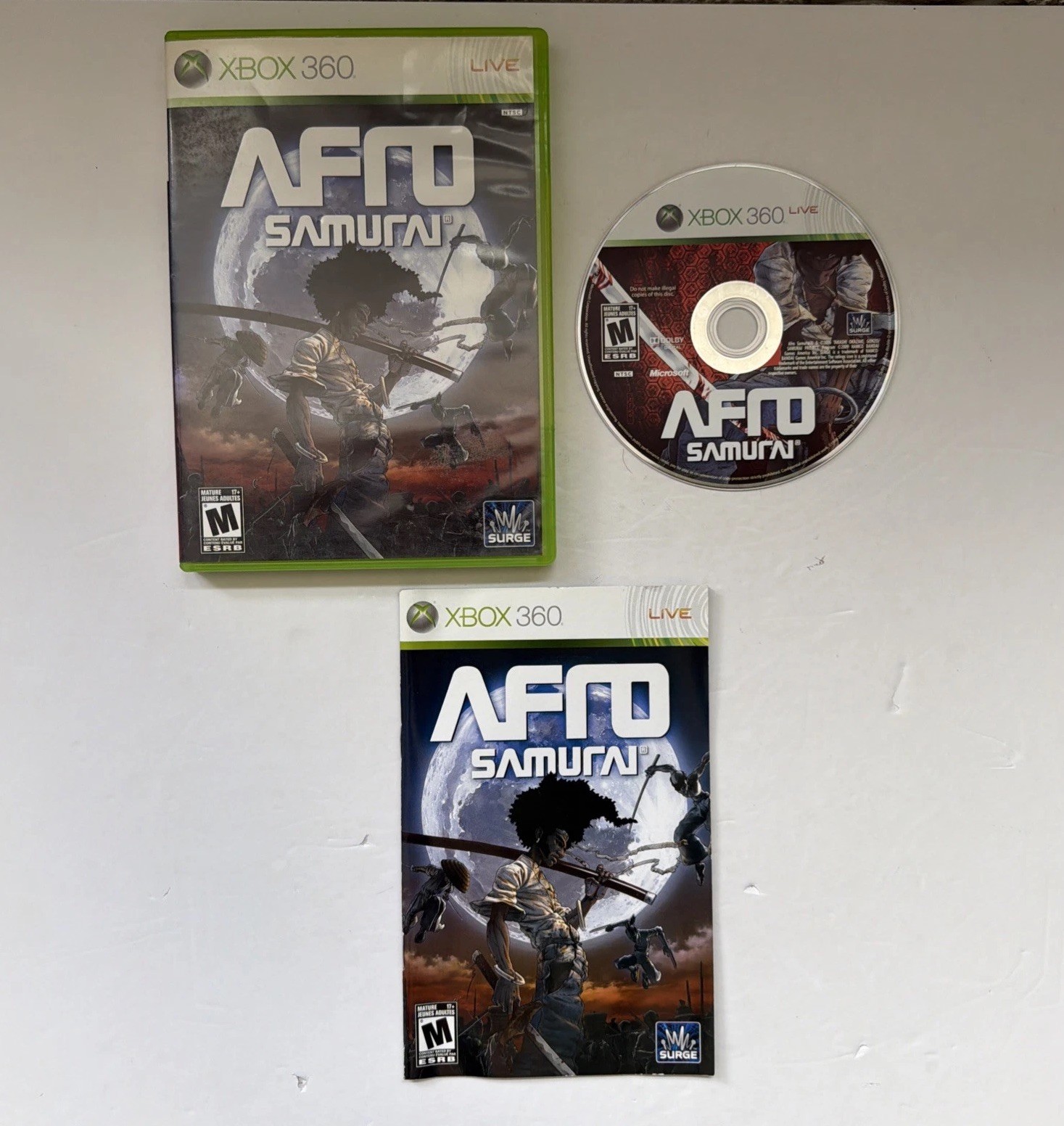 Afro Samurai (Microsoft Xbox 360, 2009) CIB Complete W/ Manual Tested