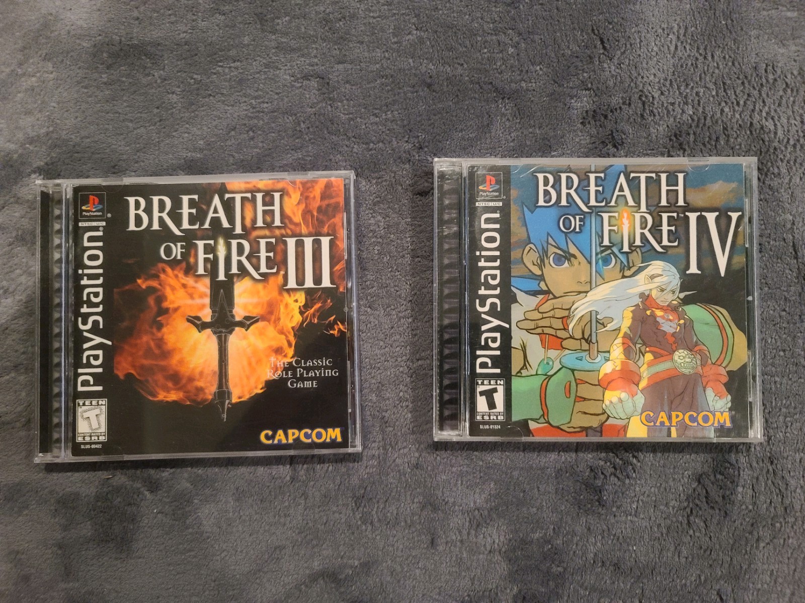 Breath of Fire III 3 & IV 4 PS1 PlayStation 1 CIB. Original Black Label! S.Rare