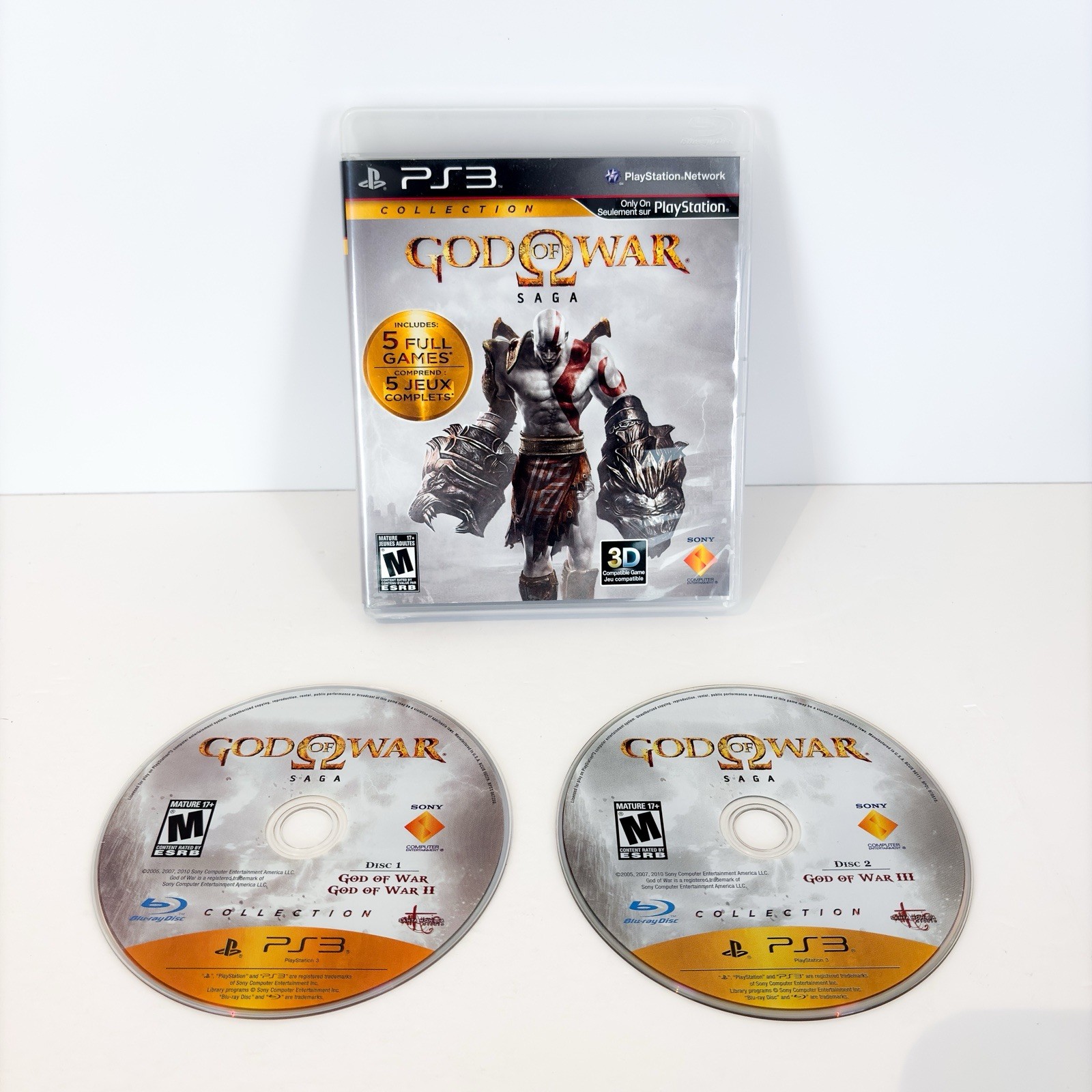 God of War Saga Collection (Sony PlayStation 3, 2012) Dual Pack MINT CIB TESTED!