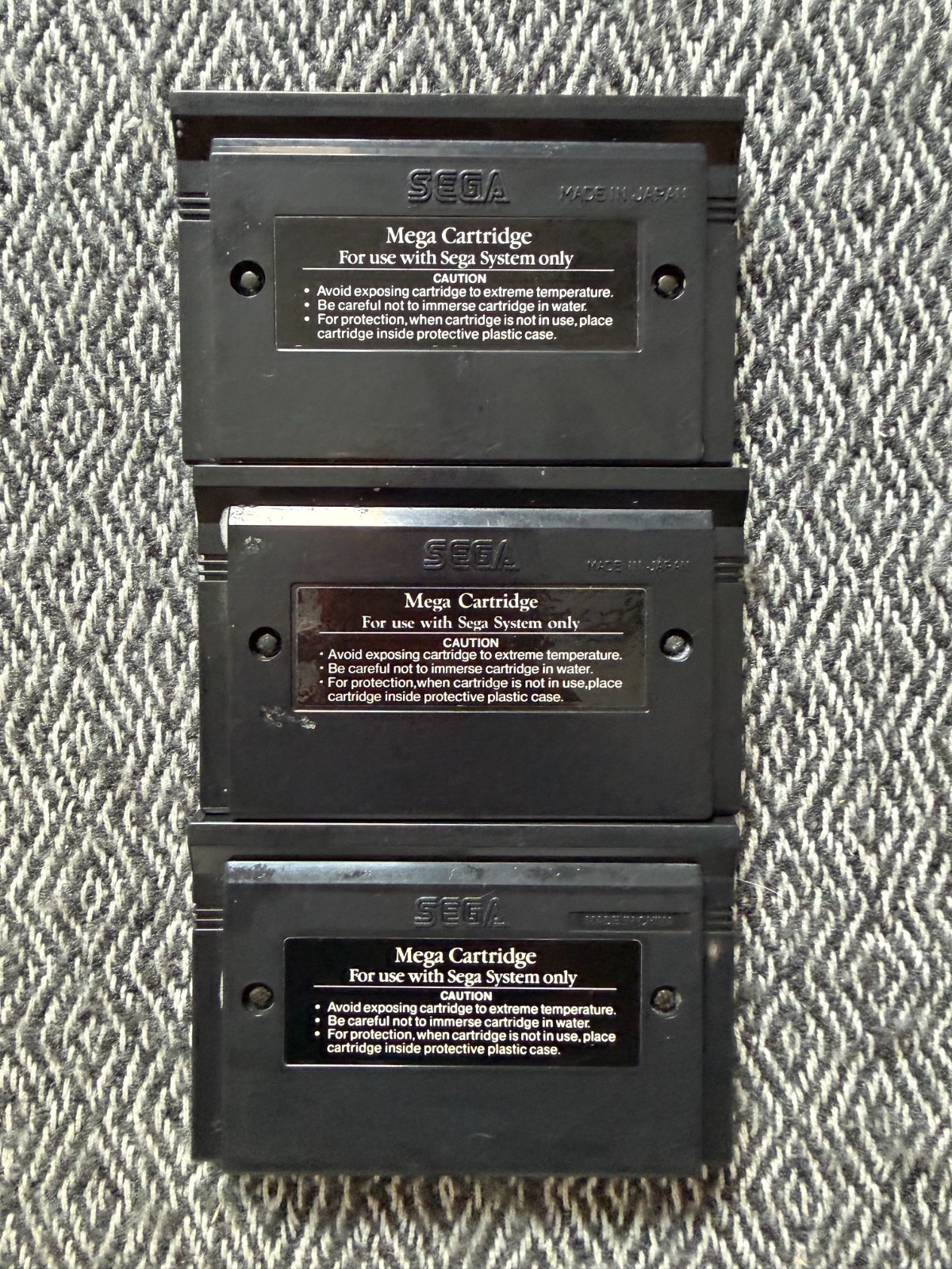 Master System SONIC THE HEDGEHOG x3 CARTS Games 1 + 2 + Chaos PAL *Works in US*