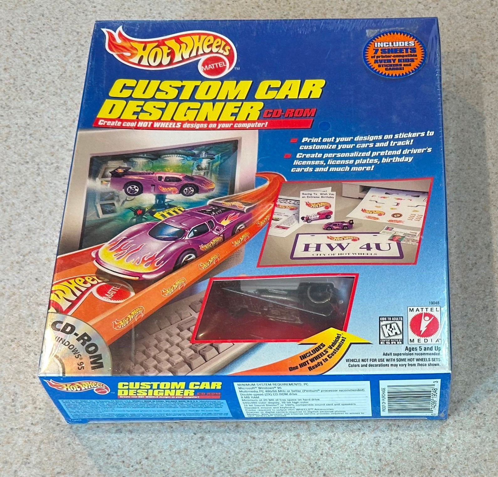 HOT WHEELS CUSTOM CAR DESIGNER CD ROM (1997 Mattel) — Sealed