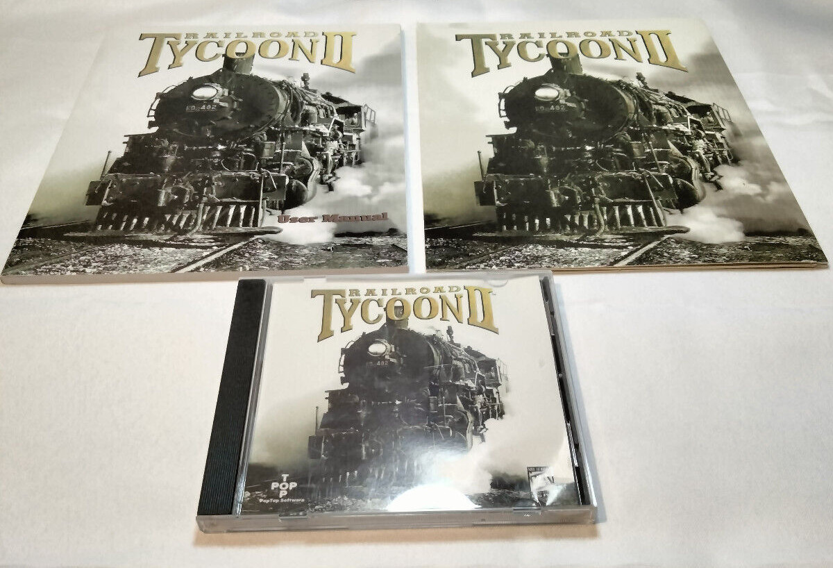 Railroad Tycoon II (PC, 1998) with Jewel Case, Full Size Manual and Hotkey Chart
