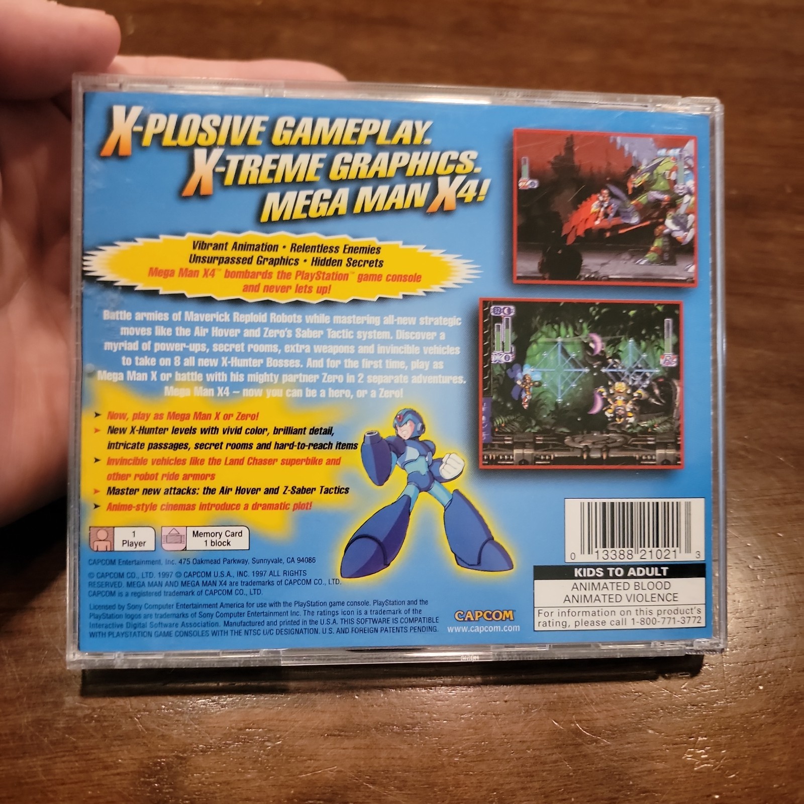 Mega Man X4 (PlayStation 1, 1997) Complete CIB – Tested – Authentic –