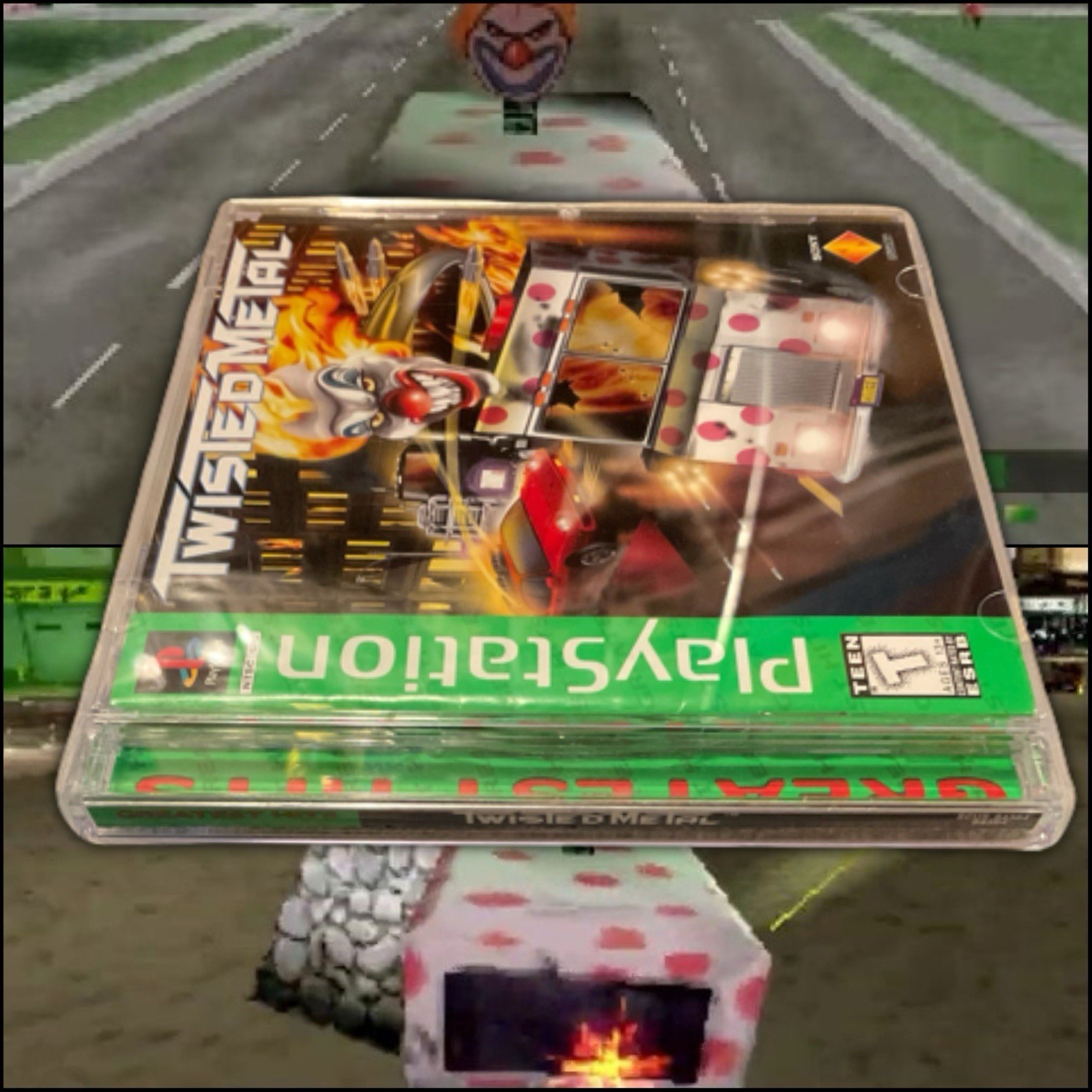 Twisted Metal (Sony PlayStation 1) EXPLOSIVE VEHICULAR COMBAT! Tested, Complete