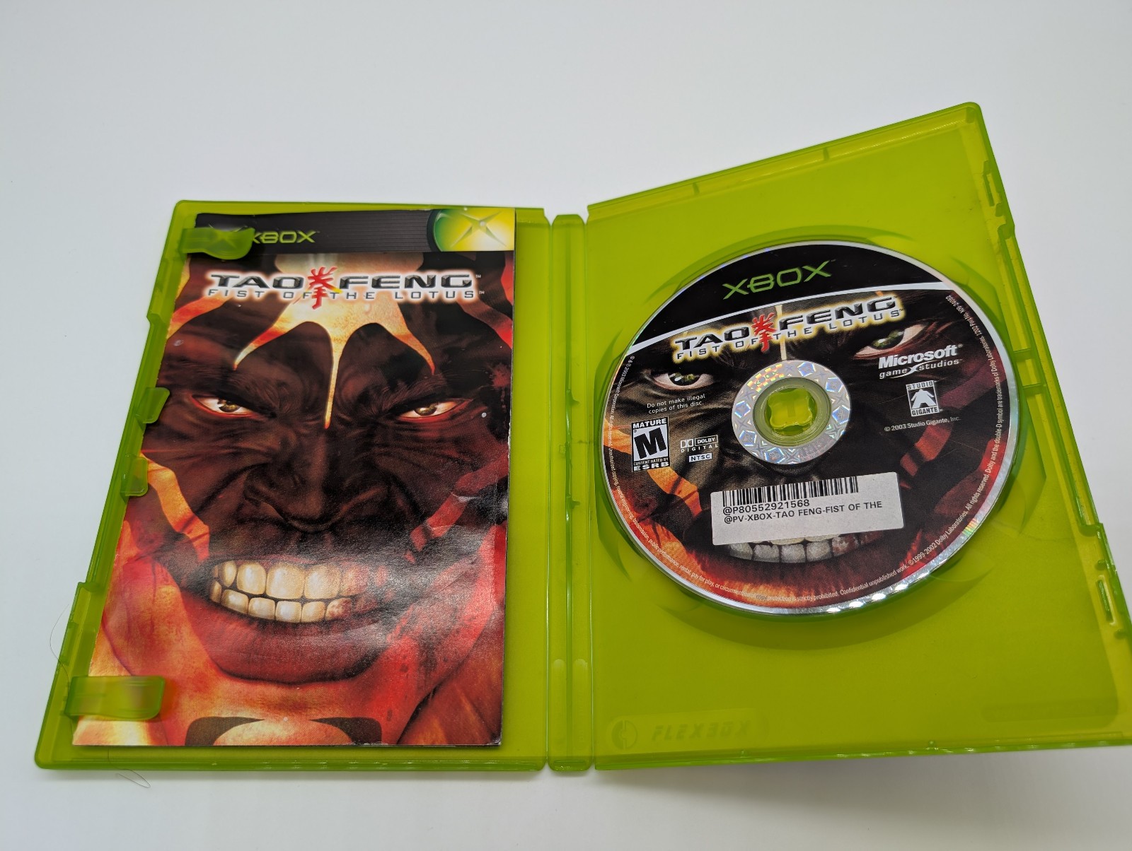 Tao Feng Fist Of The Lotus (Xbox) ACCEPTABLE, W/MANUAL, MAIL IT TOMORROW!