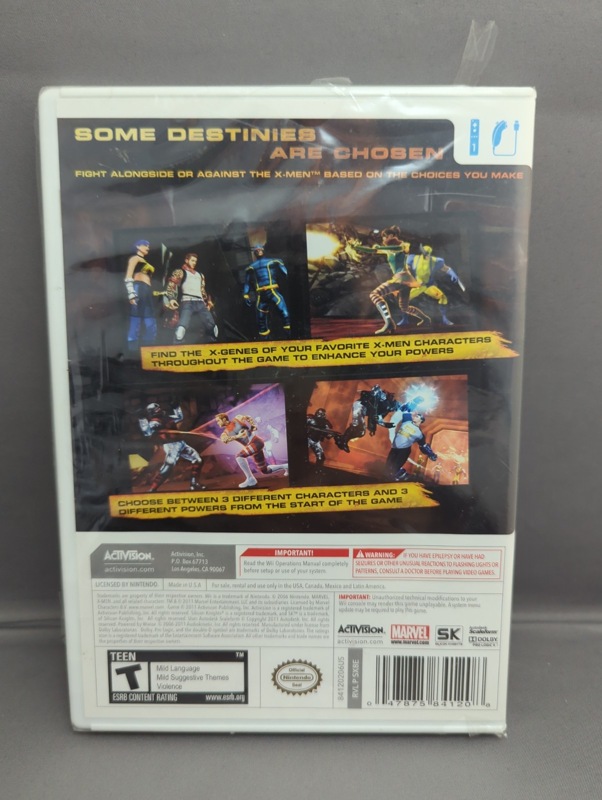 * X-Men: Destiny (Nintendo Wii, 2011) Brand New NIB Factory Sealed