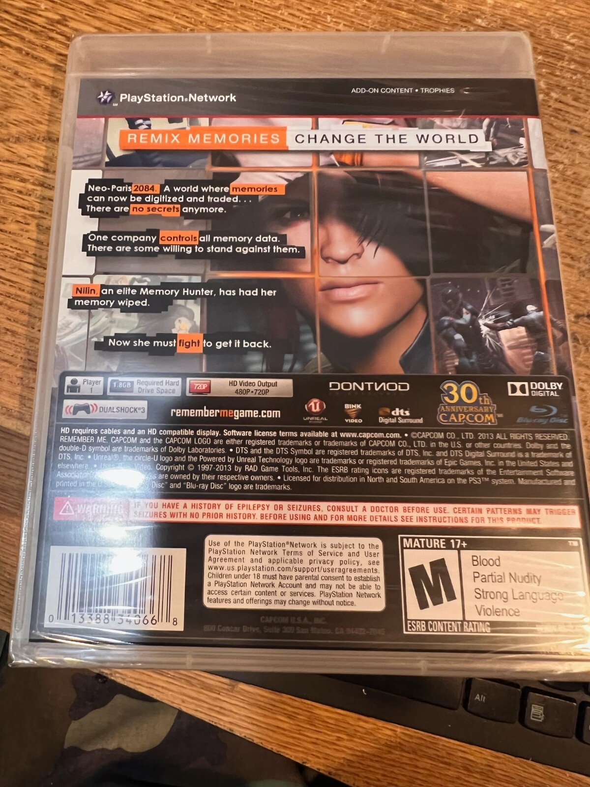 Remember Me PS3 (Brand New Factory Sealed US Version) PlayStation 3, Playstation