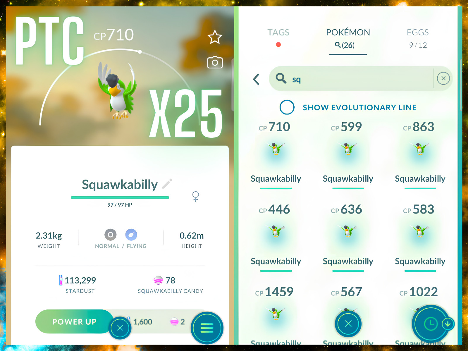 Pokémon Squawkabilly Green x25 | mini PTC | Go