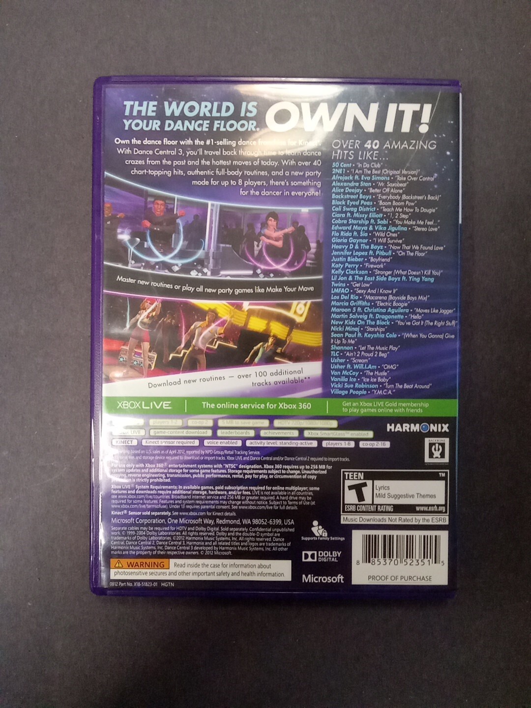 Dance Central 3 Game Xbox 360 Microsoft 2012 – With Insert
