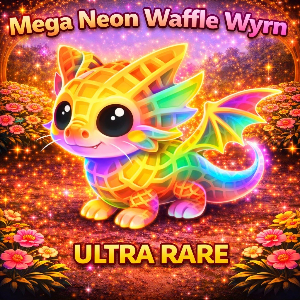 MEGA NEON WAFFLE WYRN (CHEAP) ADOPT A PET FROM ME – CHEAPEST ON EBAY