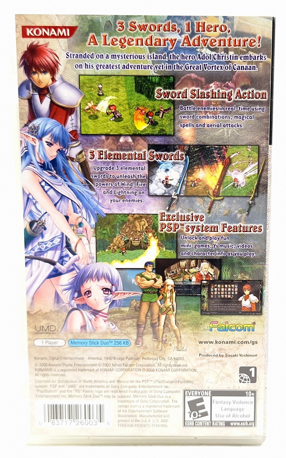 Ys: The Ark of Napishtim (Sony Playstation PSP 2006) & Manual CIB Complete 19991