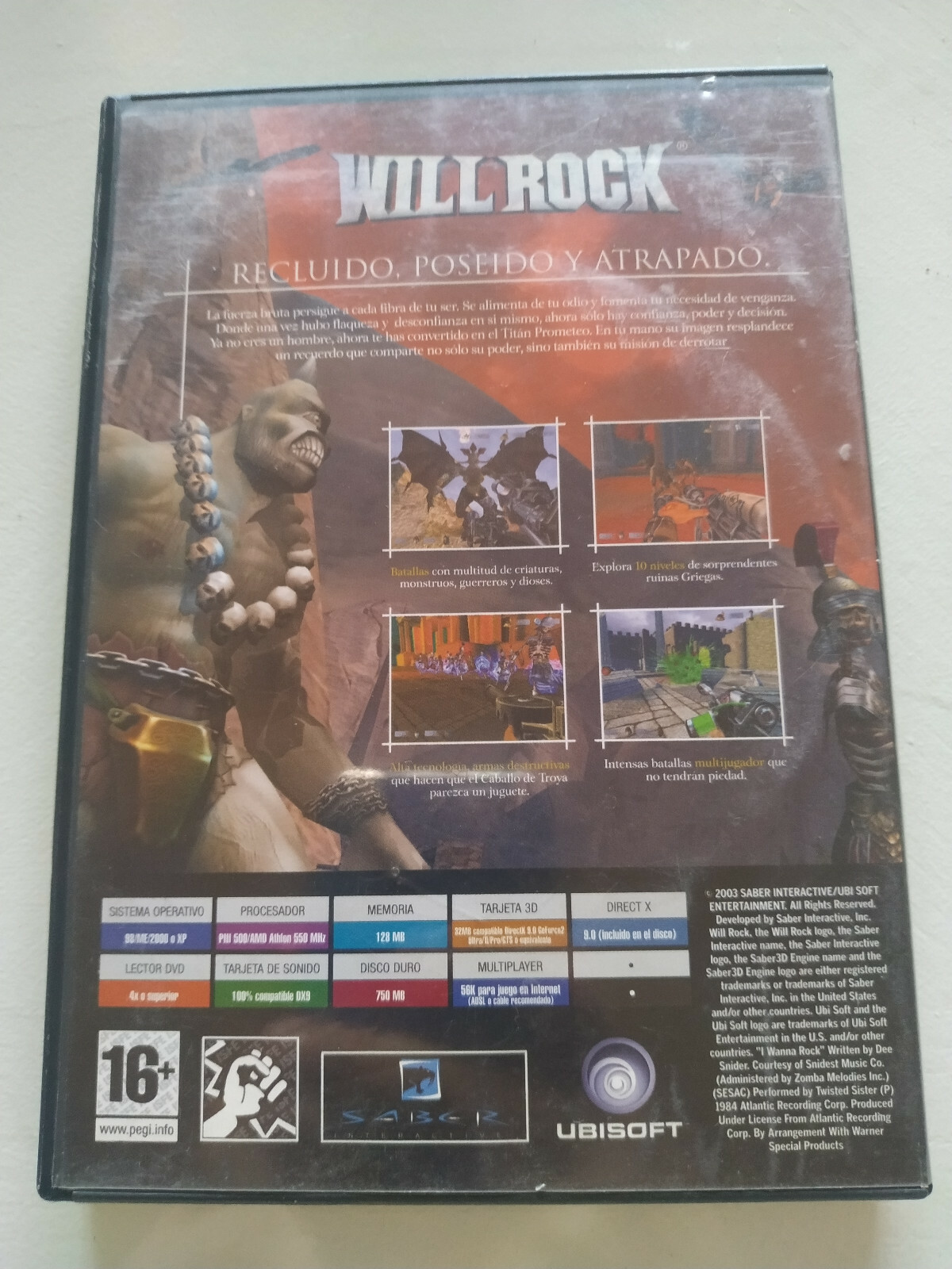 Will Rock Locked Loaded Possessed Ubisoft PC CD-ROM PAL Edition Spain