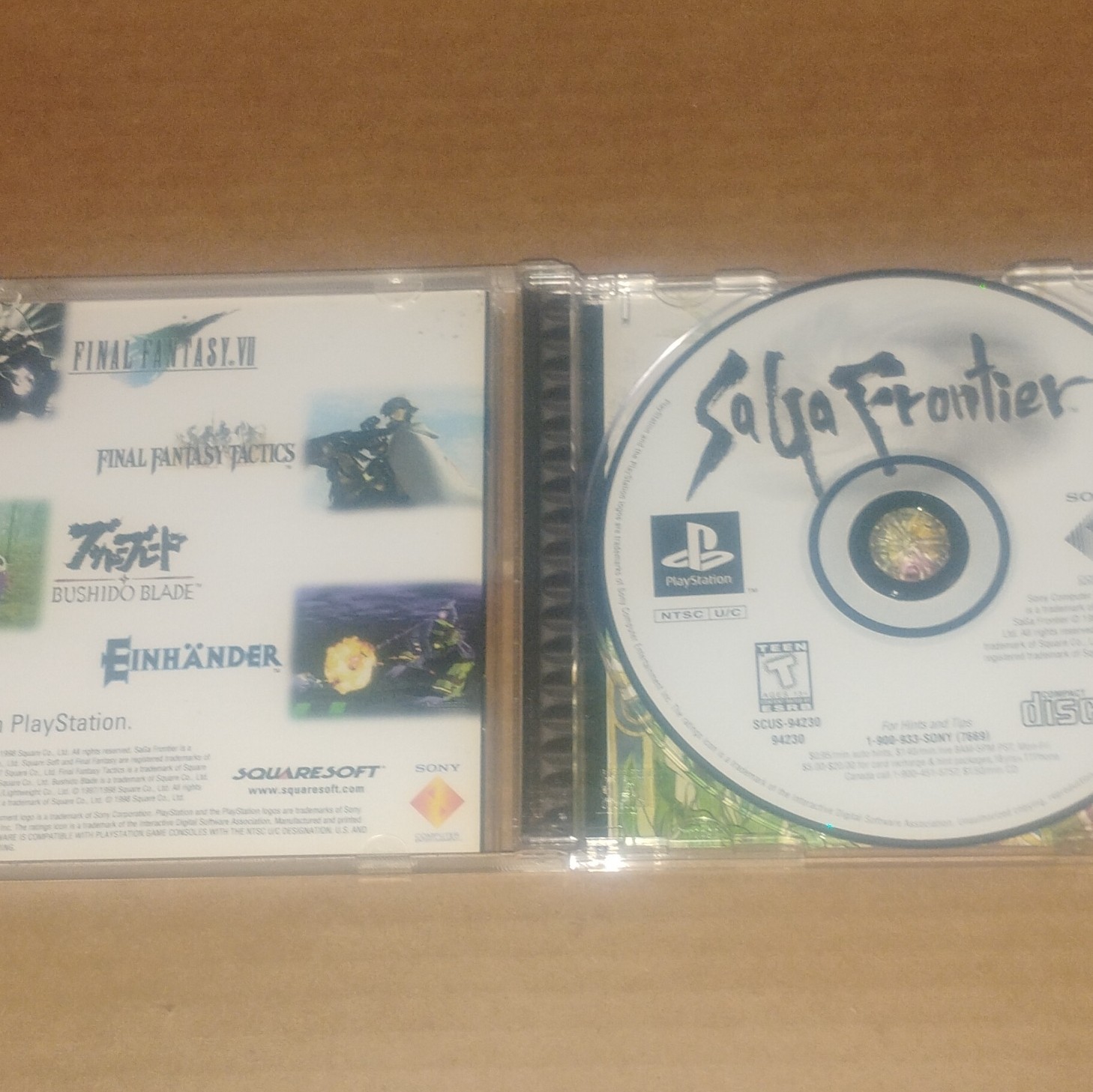 SquareSoft SaGa Frontier Sony PlayStation 1 Role Playing RPG 1998