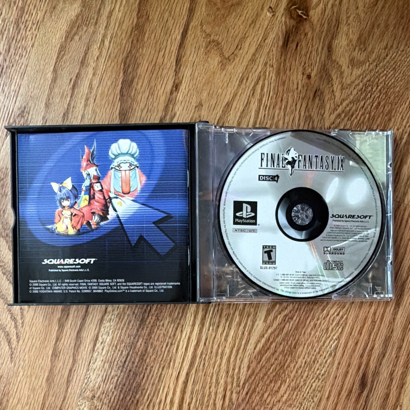 Squaresoft Final Fantasy IX (Sony PlayStation 1) 4-Disc Manual NTSC-U/C 2000 T