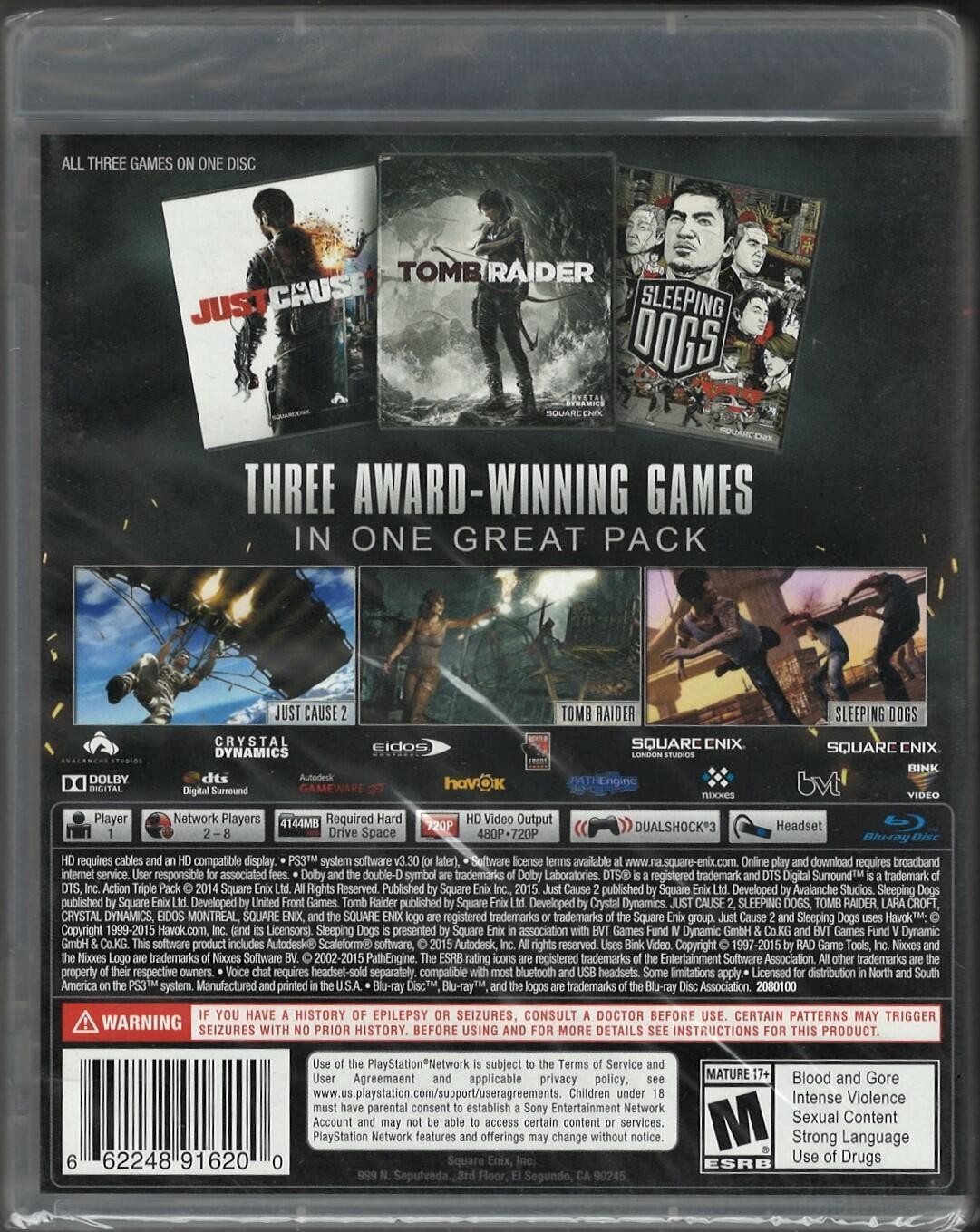 Ultimate Action Triple Pack PS3 (Brand New Factory Sealed US Version) PlayStatio