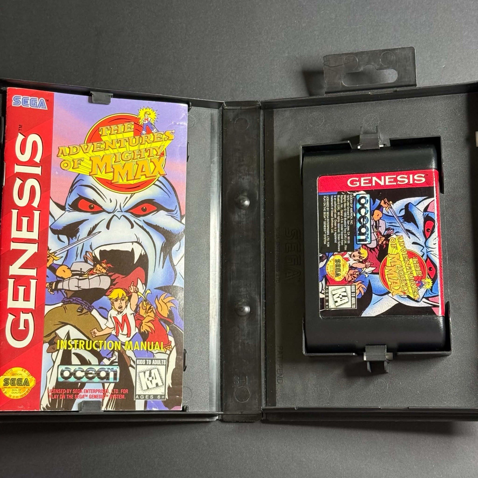 Ocean Mighty Max Action & Adventure (Sega Genesis, 1993) CIB Complete