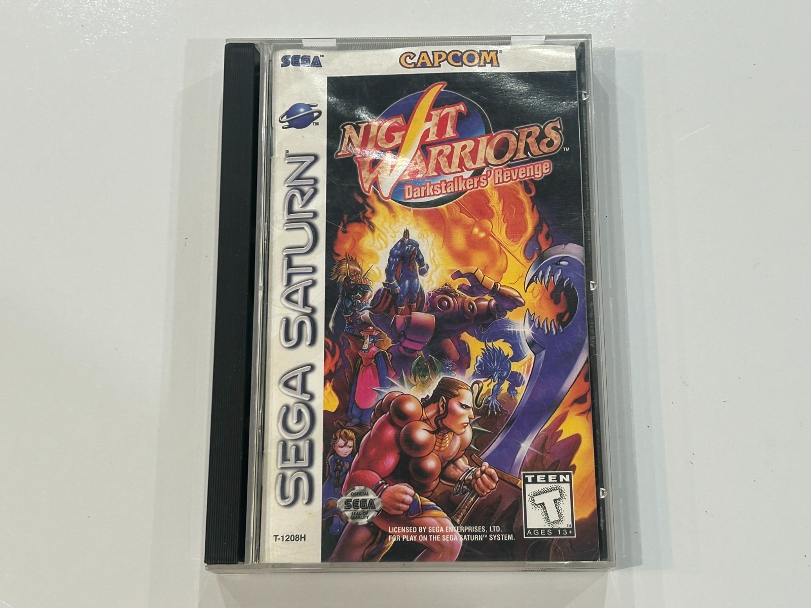 Night Warriors: Darkstalkers Revenge (Sega Saturn) CD w Manual (No BackArt) Nice