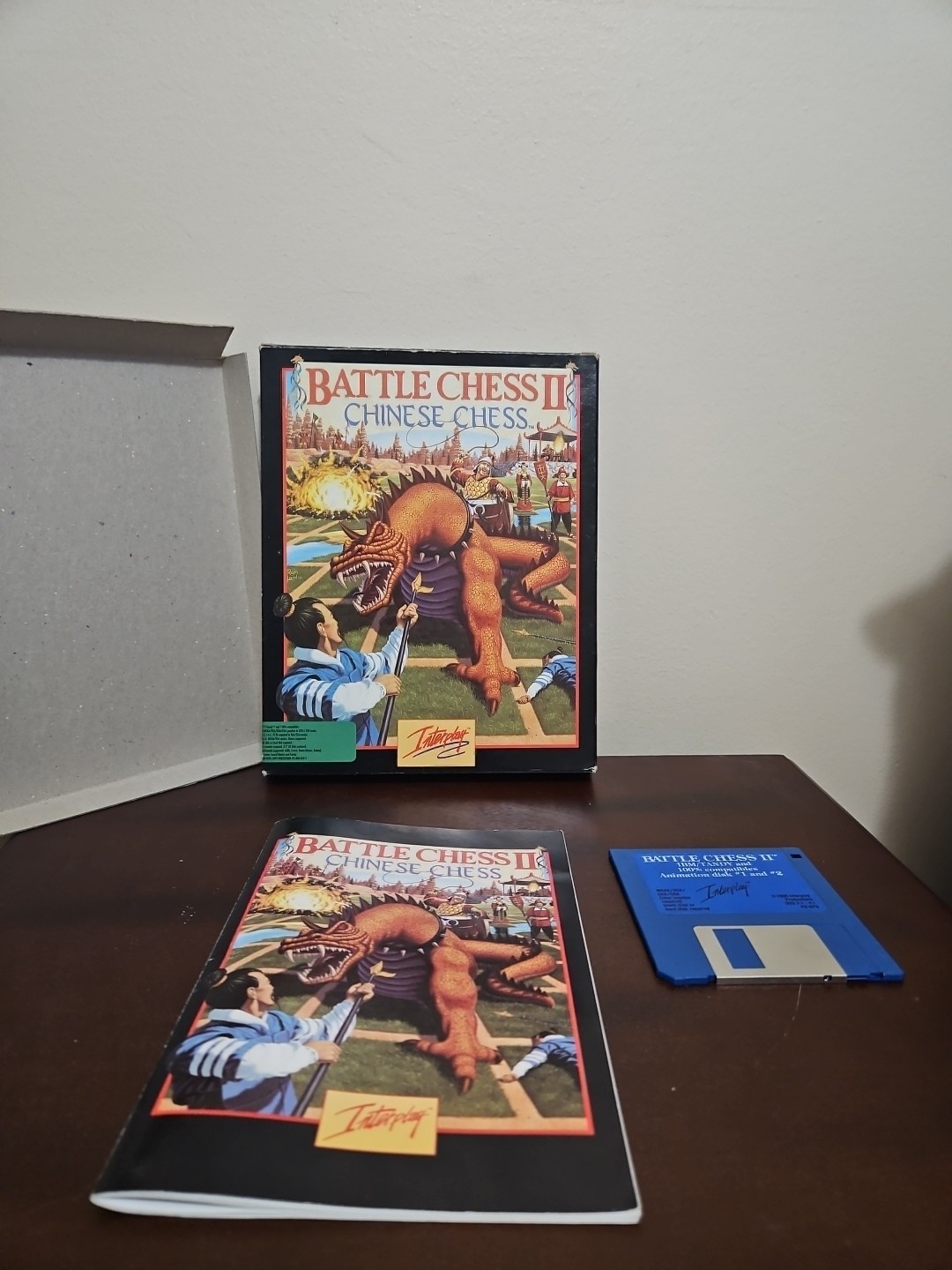 Battle Chess II Chinese Chess 1990 Interplay 3.5″ Floppy PC Game No Startup Disk