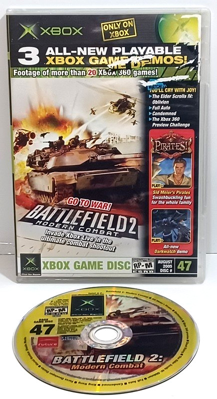 Xbox Magazine Game Disc 47 Battlefield 2 Elder Scrolls Oblivion Darkwatch 2005