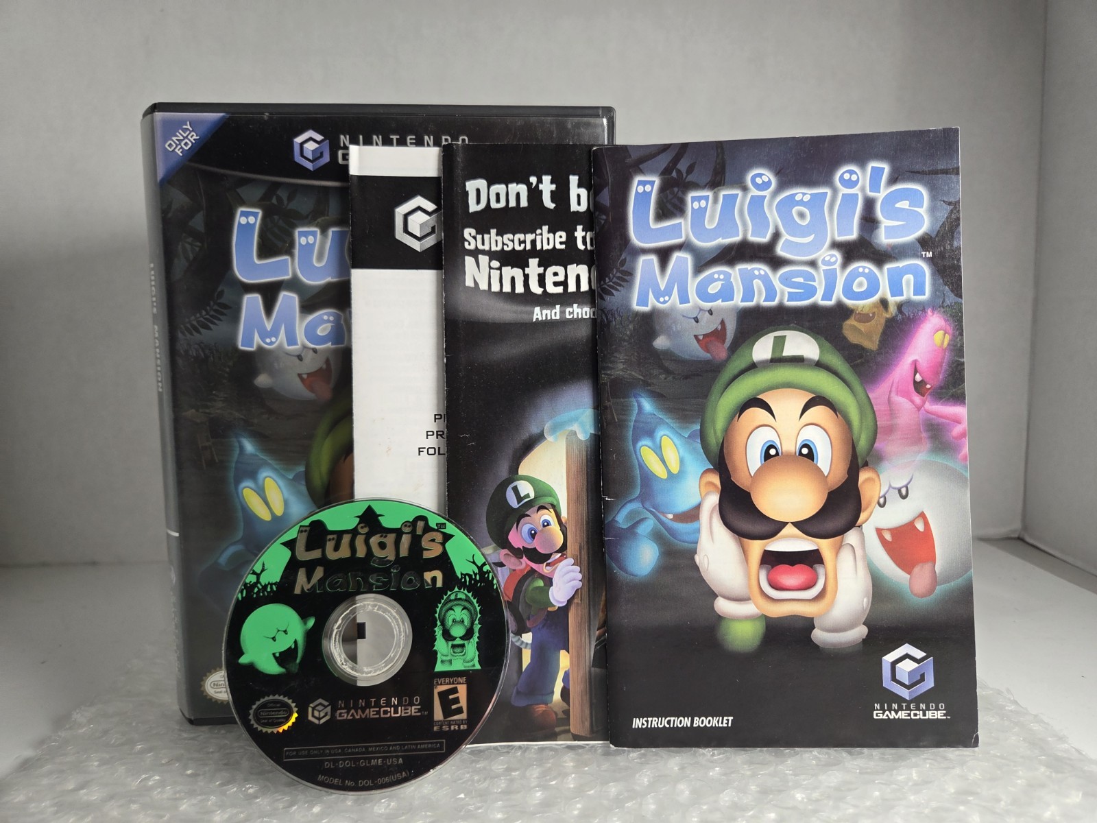 Luigi’s Mansion Nintendo GameCube Wii 2003 Complete In Box CIB Tested Black Labe