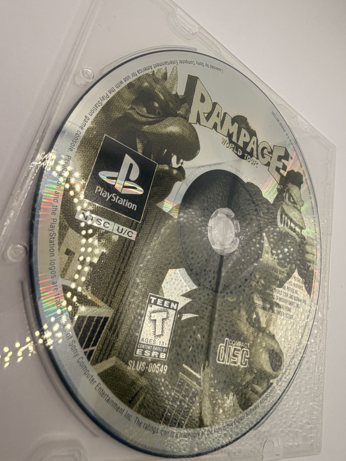 Rampage World Tour (PlayStation 1, 1997) DISC ONLY