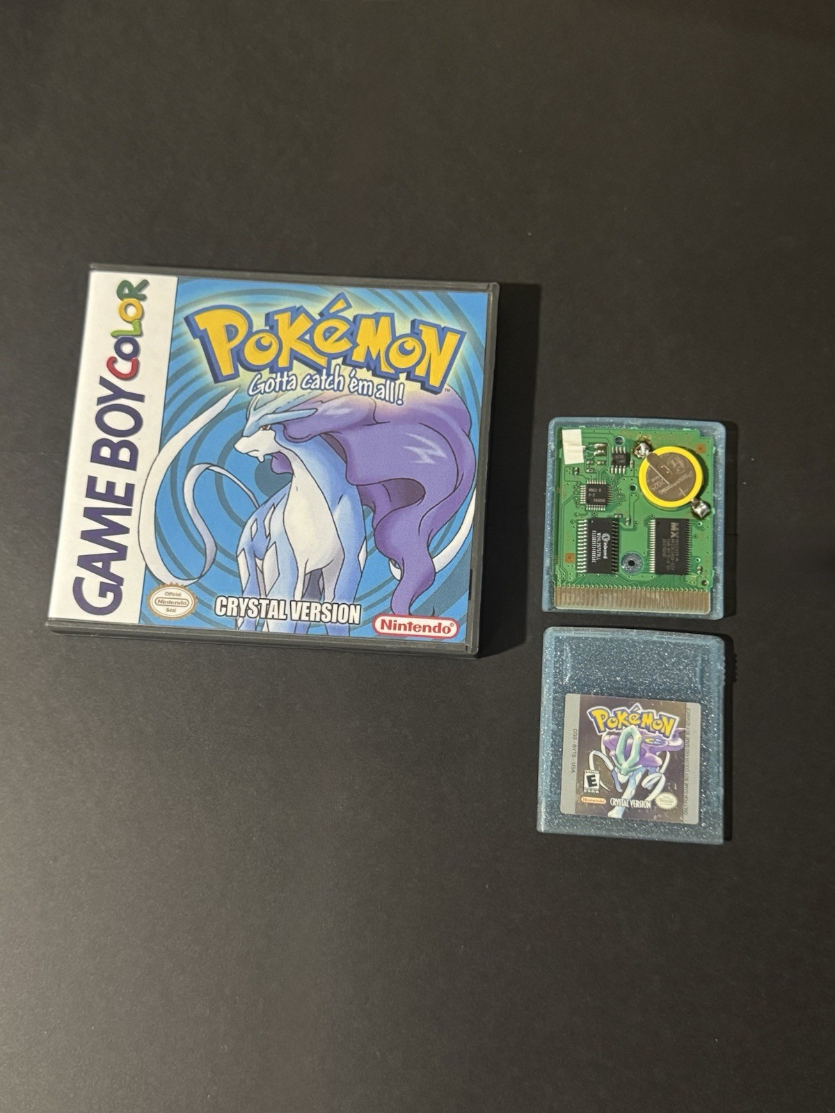 Pokemon Crystal Version AUTHENTIC | GameBoy Color | NEW BATTERY | Plastic Case!