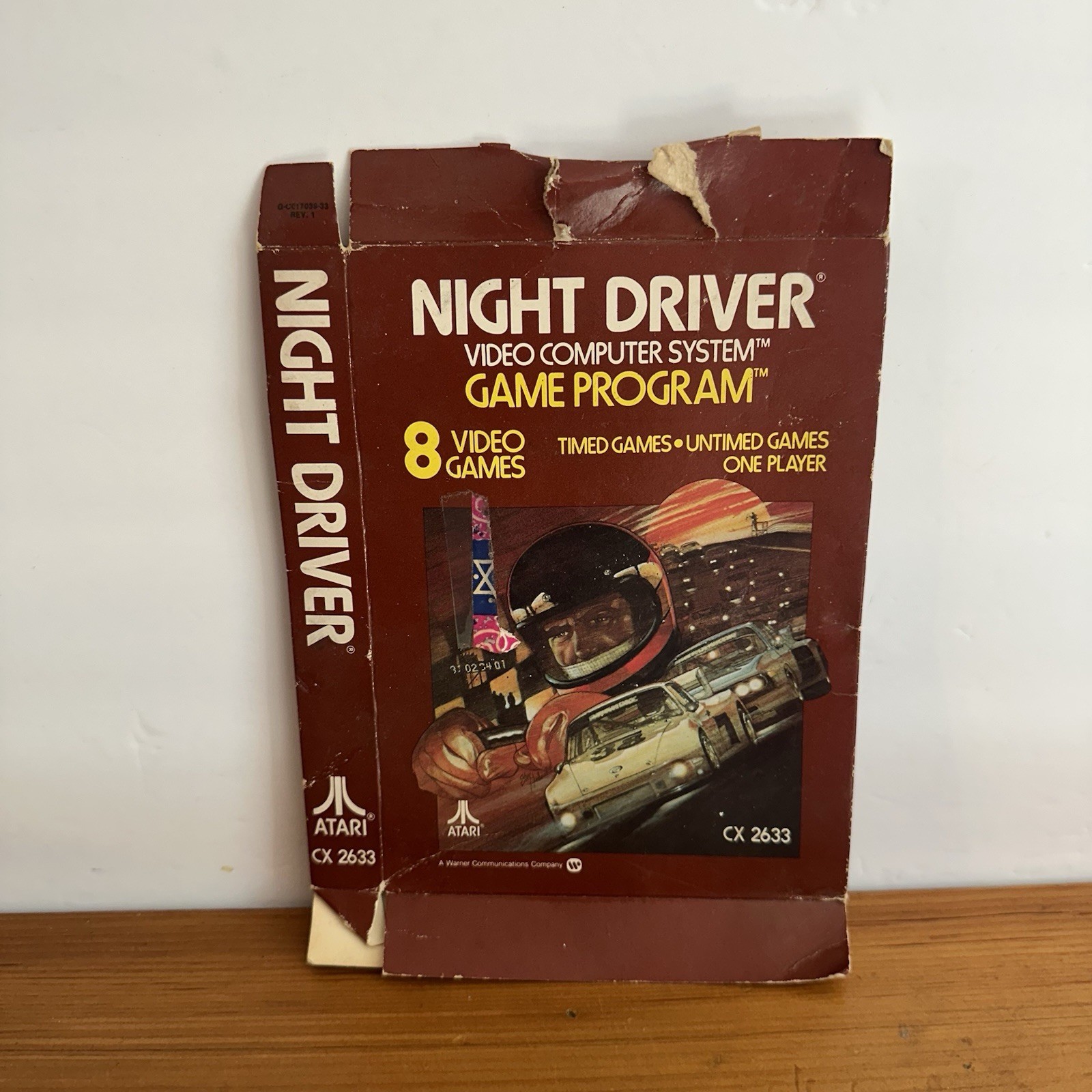 BOX ONLY Atari Night Driver Atari 2600 1978 Racing Game Cartridge Box