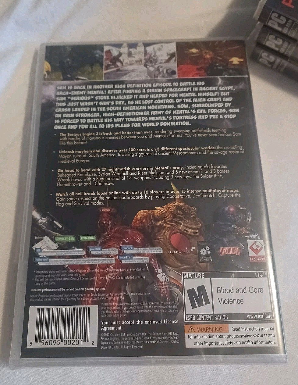Serious Sam HD: The Second Encounter (PC 2010) Windows XP -BRAND NEW SEALED GAME