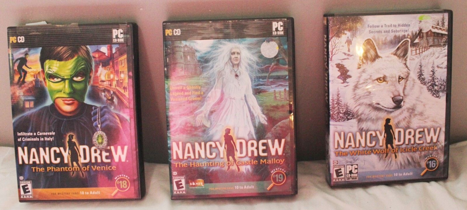 NANCY DREW PC CD Rom Games 16 18 19 HER Interactive Rated E Mystery Detective