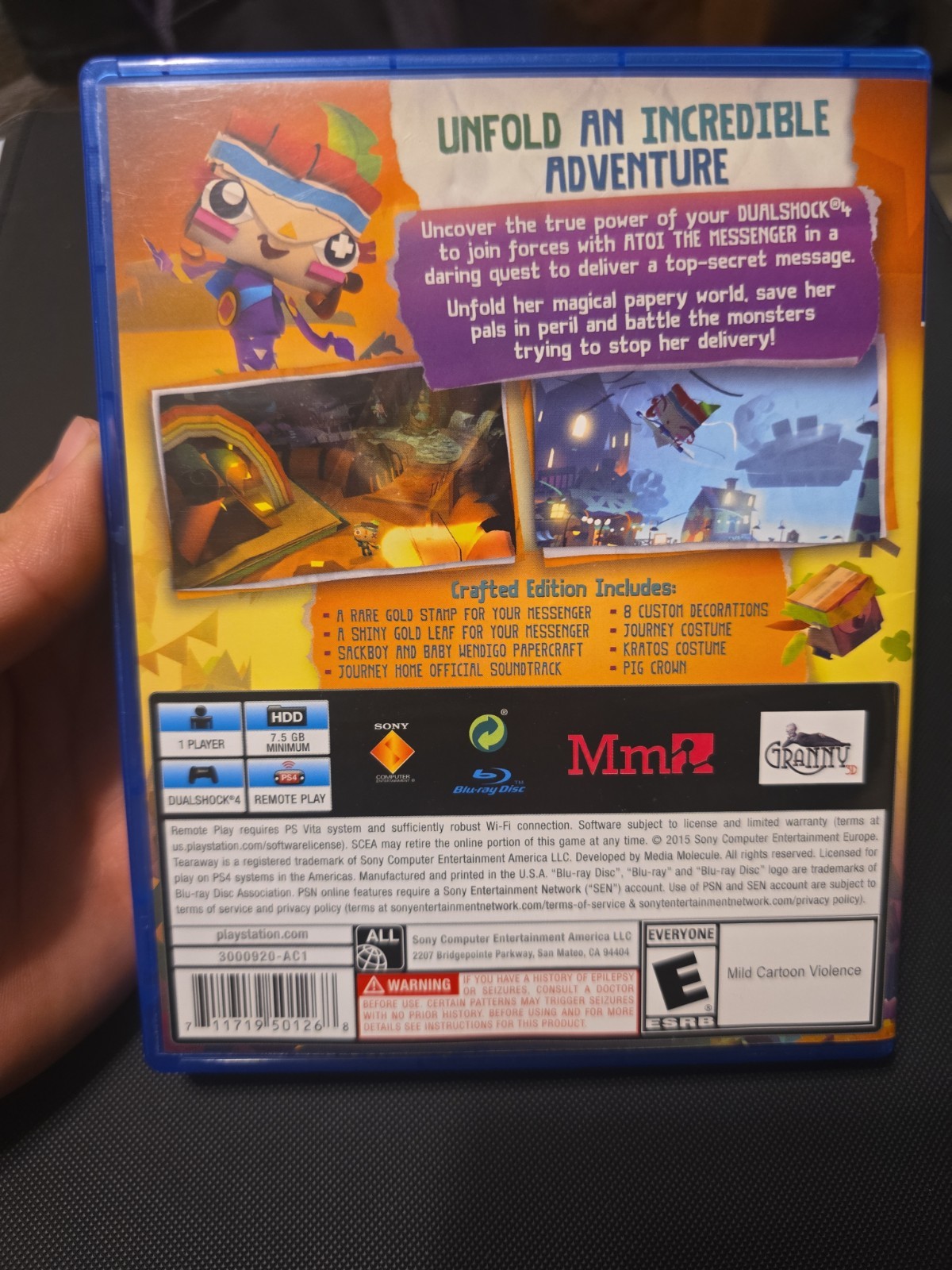 Tearaway Unfolded: Crafted Edition PS4 – Complete Tested
