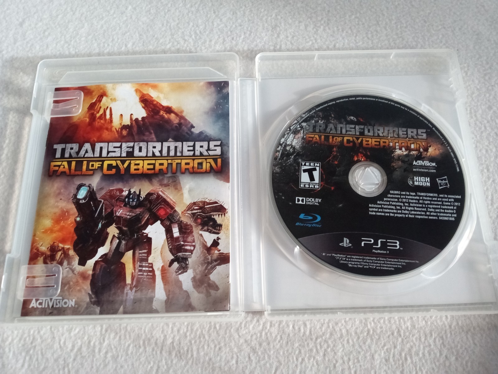 2012 Transformers Fall of Cybertron Sony PlayStation 3 Game