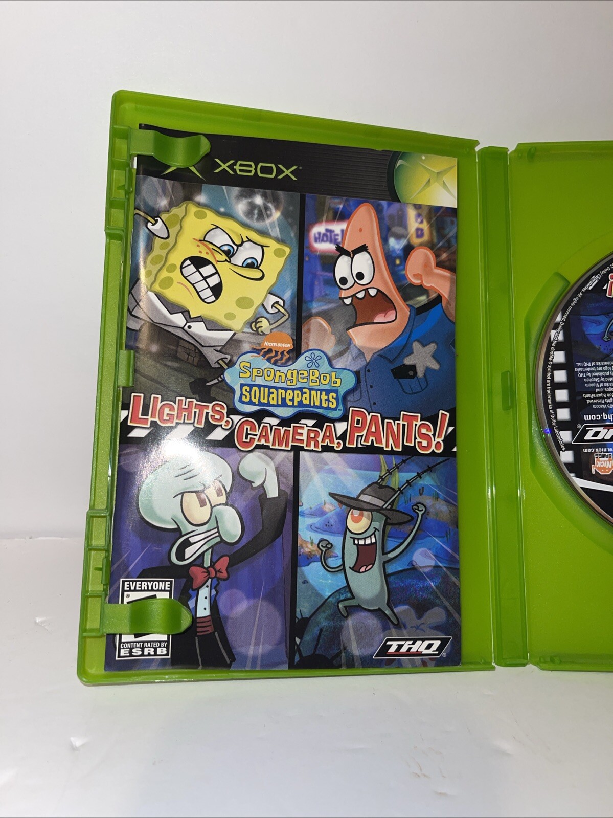 SpongeBob SquarePants: Lights, Camera, Pants (Microsoft Xbox, 2005) Complete
