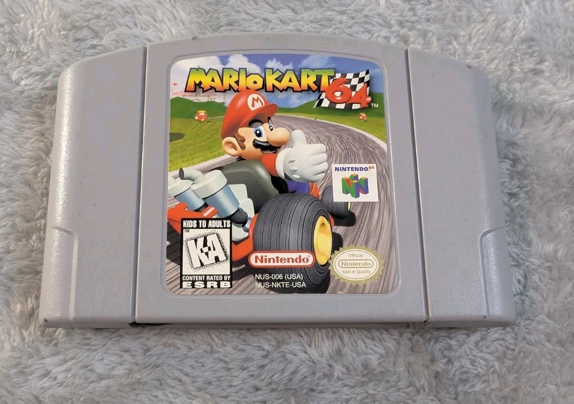 Mario Kart 64 (Nintendo 64, 1997) Authentic, Tested, Clean Pins, Free Shipping!