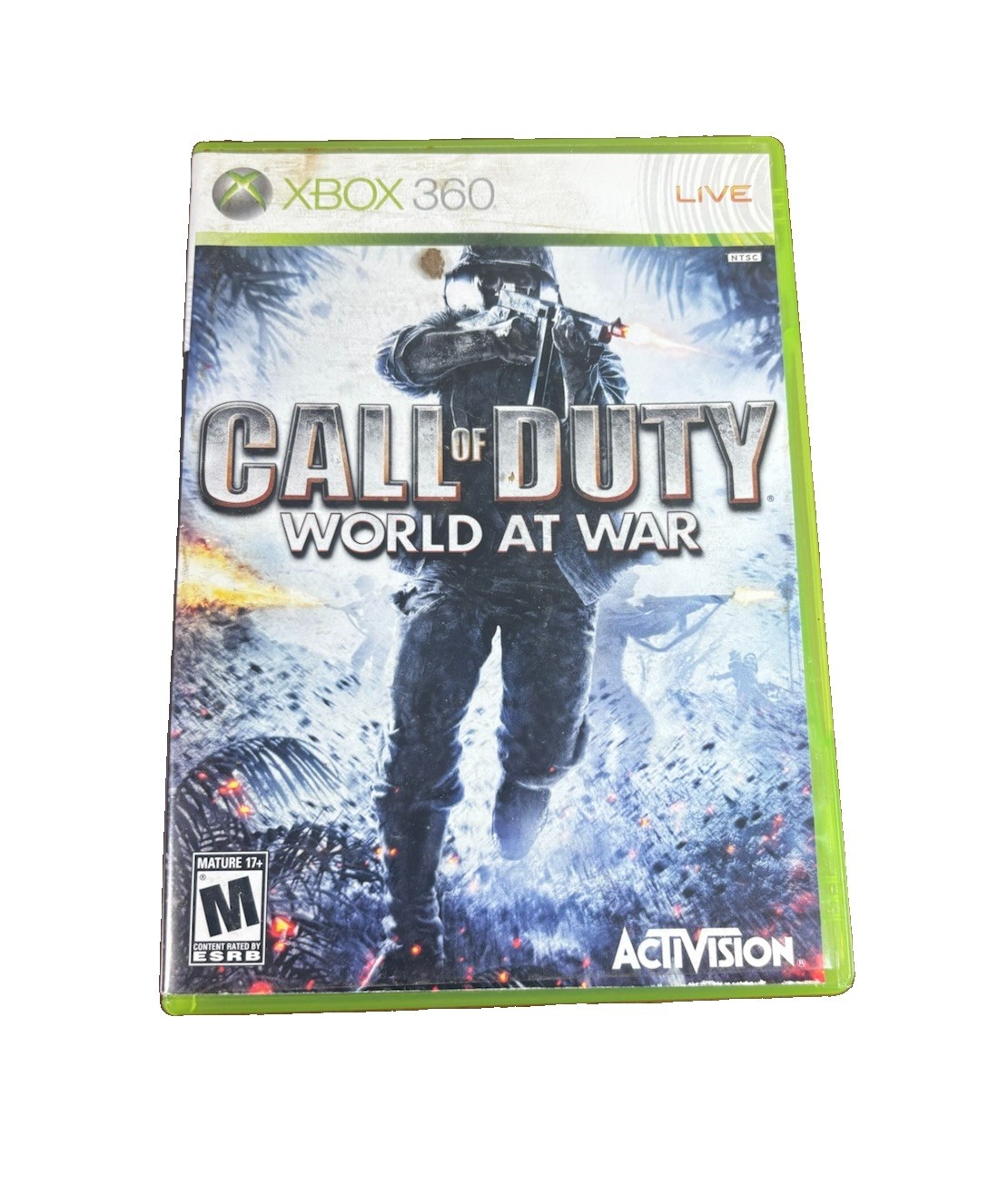 Call of Duty World at War Xbox 360 Video Game Case & Disc Activision COD WWII