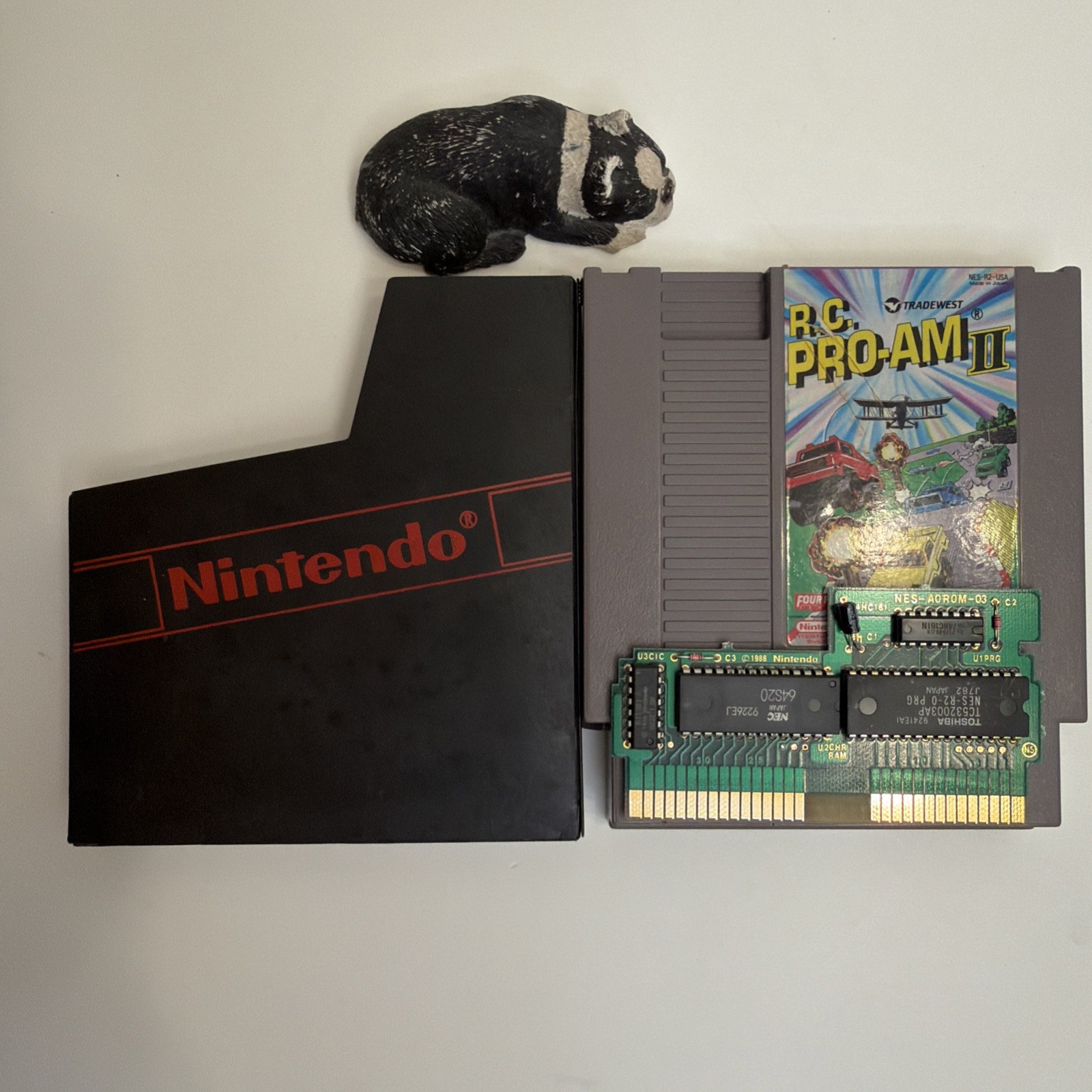 R.C. Pro-AM II 2 Nintendo NES +Dustcover Tested Authentic CLEAN