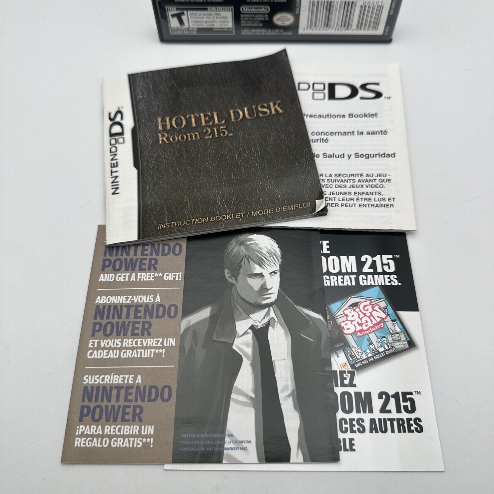 Hotel Dusk: Room 215 (Nintendo DS, 2007) Case and Manual Only