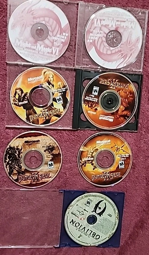 PC RPG Games Lot Diablo WoW Elder Scrolls KOTOR Icewind Arcanum Software Bundle