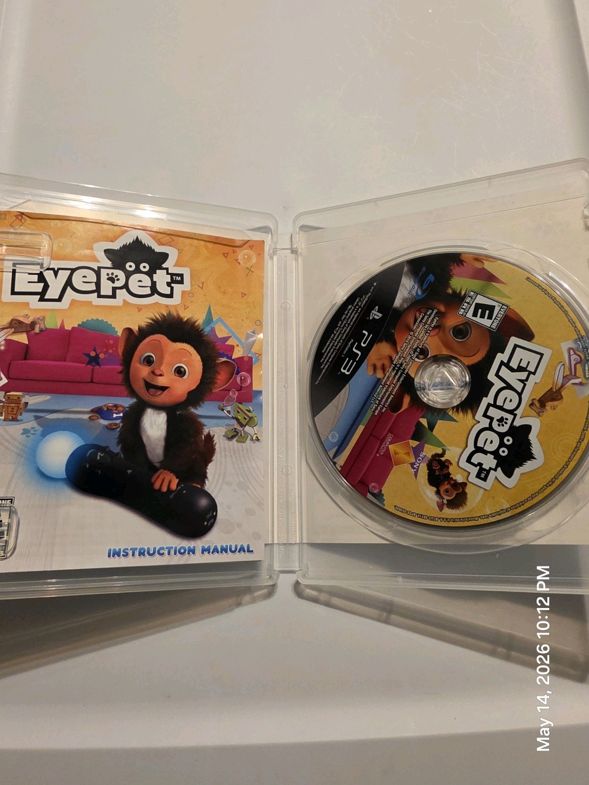 EyePet PS3 Simulation Virtual Pet E NTSC-U/C 3D Move Compatible Case Manual