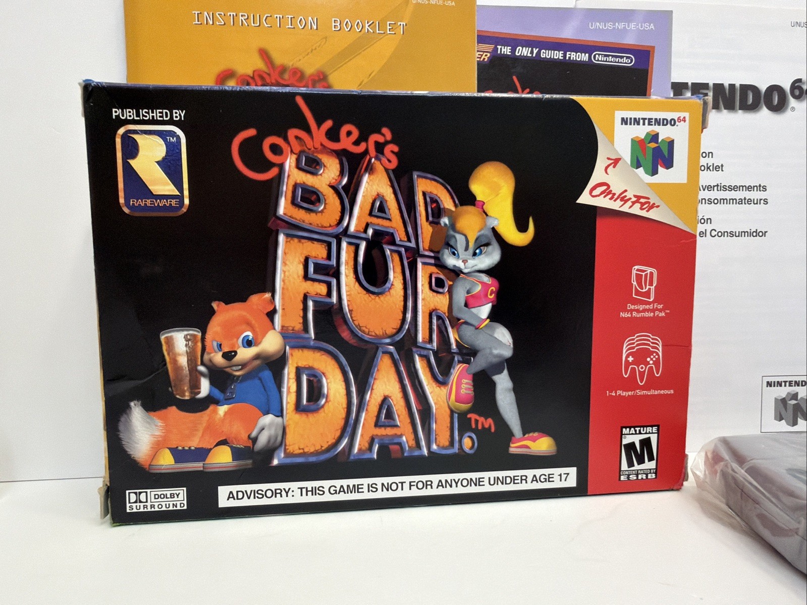 Conker’s Bad Fur Day Nintendo 64 N64 Authentic Complete In Nice Box CIB