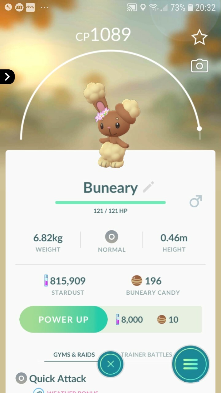 Buneary ( Flower Crown ) Pokemon Tr@de Go